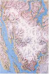 The Juneau Icefield (courtesy of Molenaar Landform Maps)