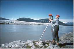Preparing to survey the Taku Glacier terminus