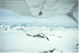 Flying over the Juneau Icefield